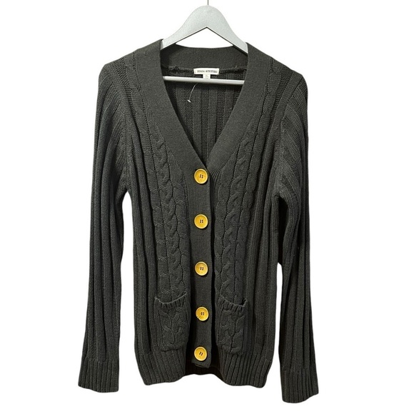 Zenana Outfitters Cardigan Ribbed Charcoal Gray XL - Picture 1 of 6